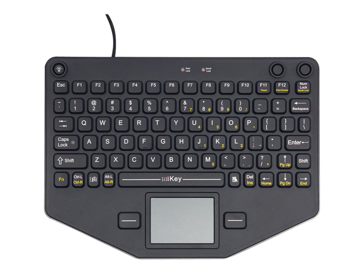 Gamber-Johnson iKey SL-80-TP - Tastatur - mit Touchpad, Maustasten