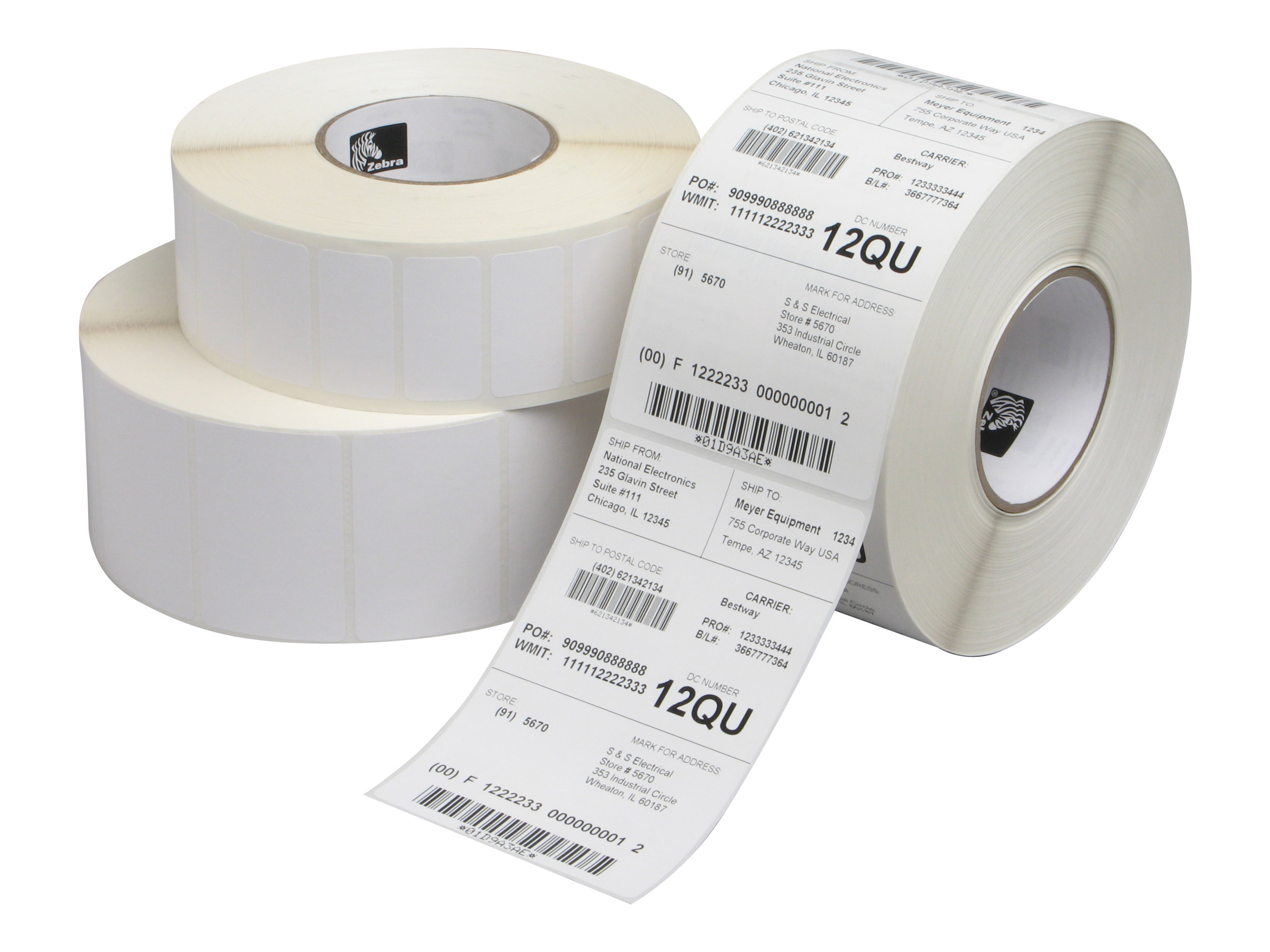 Zebra Etiketten Papier 12Rol Z-Select 1000T 2580 Etiketten/Rolle Image