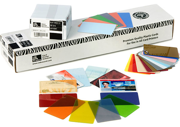 Zebra Polyvinylchlorid (PVC) - 30 mil - weiß - CR-80 Card (85.6 x 54 mm)