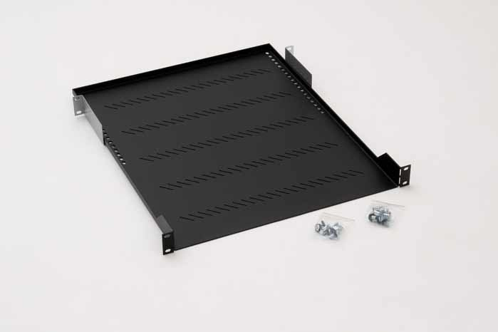 TRITON Shelf with perforation 1U 950mm, Schwarz, 40 kg, 1U, 950 mm