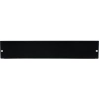 Rockstable 2 HE 19" Abdeckplatte, Regal-Abdeckung, Schwarz, SPCC, Stahl, 2U, Oval, 48,3 cm (19 Zoll)