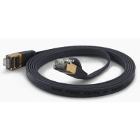 WANTEC Flaches CAT6A FTP Patchkabel, 10 m, Cat6a, F/UTP (FTP), RJ-45, RJ-45, Schwarz