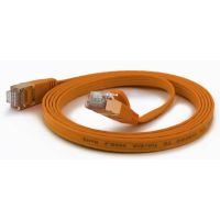 WANTEC Flaches CAT6A FTP Patchkabel, 5 m, Cat6a, F/UTP (FTP), RJ-45, RJ-45, Orange