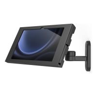 Compulocks Galaxy Tab S9/S9FE 10.9" Apex Enclosure Swing Wall Mount Black - Befestigungskit - Schwenkarm, freiliegende Front-/Rückkamera und Sensoren - für Tablett - verriegelbar - Metallrahmen - Schwarz - Bildschirmgröße: 27.7 cm (10.9")