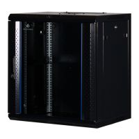 Rockstable 12 HE 19" Wandschrank mit Glastür, Wandmontiertes Regal, 12U, 60 kg, Sperrschloss, Schwarz