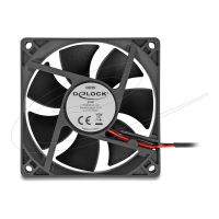 Delock Gehäuselüfter - axial - 80 mm - Schwarz