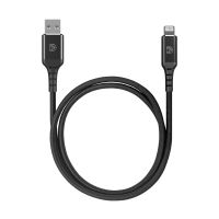 DEQSTER Ladekabel Lightning auf USB-A, 1m, Schwarz, MFI zertifiziert (EDU Verpackung), 1 m, Lightning, USB A, Männlich, Männlich, Schwarz