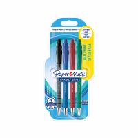 Paper Mate Flexgrip Ultra, Clip, Clip-on-Einziehkugelschreiber, Nachfüllbar, Schwarz, Blau, Grün, Rot, 4 Stück(e), Medium