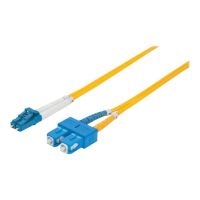Intellinet Fiber Optic Patch Cable, OS2, LC/SC, 3m, Yellow, Duplex, Single-Mode, 9/125 µm, LSZH, Fibre, Lifetime Warranty, Polybag - Patch-Kabel - SC Single-Modus (M)