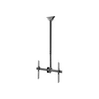Manhattan TV & Monitor Mount, Ceiling, 1 screen, Screen Sizes: 37-75", Height: 106-156 cm, Black, VESA 200x200 to 600x400mm, Max 50kg, LFD, Lifetime Warranty - Befestigungskit (Deckenmontage, Adapter für Dachschrägen)