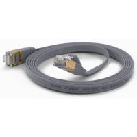 WANTEC Flaches CAT6A FTP Patchkabel, 7 m, Cat6a, F/UTP (FTP), RJ-45, RJ-45, Grau
