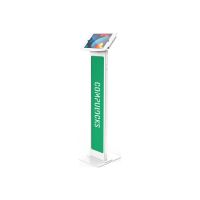 Compulocks iPad 10.2" Space Enclosure Brandable Floor Stand - Kiosk - Diebstahlschutz - für Tablett - verriegelbar - hochwertiges Aluminium - weiß - Bildschirmgröße: 25.9 cm (10.2")