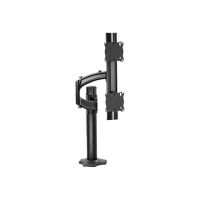 Chief Kontour K4 1x2 Display Dual Arm Mount - For Displays 19-24" - Black - Befestigungskit (Kabelabdeckung, Kopfbaugruppe, Spalte, Durchführungsplatte, Grommetbasis, Spaltenarm, Basisabdeckung, Säulenabdeckung)