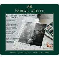 FABER-CASTELL Pitt Graphite Matt & Castell 9000 Set, Multi, Schwarz, Grün, Hexagonal, 20 Stück(e)