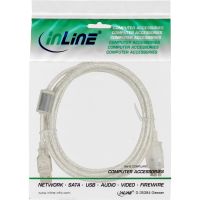 InLine USB 2.0 Verlängerung - St/Bu - Typ A - transparent - mit Ferritkern 3m
