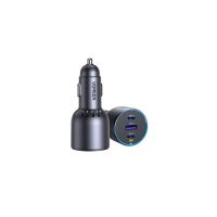 Ugreen 75W 3-Port Fast Car Charg gray, Auto, Zigarettenanzünder, Grau