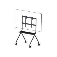 Vision VFM-F12 - Wagen - für LCD-Display - Staffelei-Stil - Stahl - mattschwarz - Bildschirmgröße: 139.7-254 cm (55"-100")
