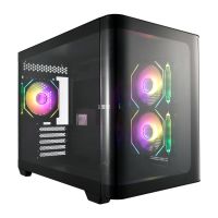 FSP S380-BA, Micro Tower, PC, Schwarz, micro ATX, Mini-ITX, SPCC, Gehärtetes Glas, Gaming