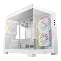 Deepcool CG330 3F WH, Tower, PC, Weiß, ITX, micro ATX, Acrylnitril-Butadien-Styrol (ABS), SPCC, Gehärtetes Glas, 16,4 cm