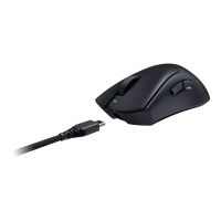 Razer DeathAdder V3 Pro - Maus - Smooth-Touch, 8000 Hz - ergonomisch - Für Rechtshänder - optisch - 5 Tasten - kabellos, kabelgebunden - kabelloser Empfänger (USB)