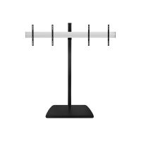 B-TECH System X BTF845 - Aufstellung - für 2 LCD-/Plasma-Konsolen - universal - Stahlbasis - Schwarz (47"-55")