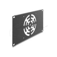 Delock 67434, Abdeckplatte, Eingebauter Ventilator, Metall, Dunkles Grau, 1 Stück(e)