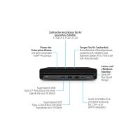 HP Elite 800 G9 - Mini Desktop - Core i7 i7-14700 / 2.1 GHz - RAM 16 GB - SSD 512 GB - NVMe - UHD Graphics 770 - 1GbE, Bluetooth 5.2, Wi-Fi 6E - WLAN: Bluetooth 5.2, 802.11a/b/g/n/ac/ax (Wi-Fi 6E)
