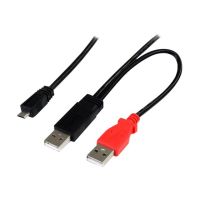 StarTech.com 91cm USB Y-Kabel für externe Festplatten - Dual USB-A auf Micro-B - USB-Kabel - USB (M)