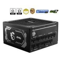 MSI MAG A1250GL PCIE5, 1250 W, 100 - 240 V, 50/60 Hz, Aktiv, 90%, Überstrom, Überlastung, Over total voltage, Überspannung, Kurzschluß, Unterspannung