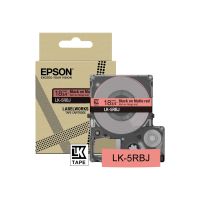 Epson LabelWorks LK-5RBJ - Schwarz auf Mattrot - Rolle (1,8 cm x 8 m)