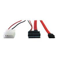 Inter-Tech SATA-Kabel - Slimline SATA zu SATA, interne Stromversorgung, 2-polig