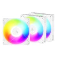 Arctic Freezer P14 Pro Reverse A-RGB (White) - 3 Pack - 140 mm A-RGB PWM-Lüfter mit Kabelsplitter, Ventilator, 14 cm, 166,5 m³/h, Weiß