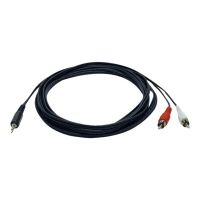 Eaton Tripp Lite Series 3.5 mm Mini Stereo to RCA Audio Y Splitter Adapter Cable (M/2xM)