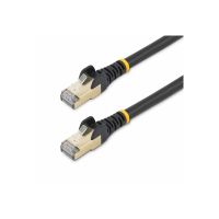 StarTech.com 1.5m CAT6A Ethernet Cable, 10 Gigabit Shielded Snagless RJ45 100W PoE Patch Cord, CAT 6A 10GbE STP Network Cable w/Strain Relief, Black, Fluke Tested/UL Certified Wiring/TIA - Category 6A - 26AWG (6ASPAT150CMBK)