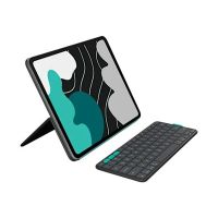 Logitech Flip Folio - Tastatur und Foliohülle - full size - kabellos - Bluetooth 5.1 LE - QWERTY - Englisch - Graphite - für Apple 13-inch iPad Air (M2, M3)