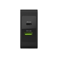 Green Cell Netzteil - 45 Watt - PD 3.0 - 2 Ausgabeanschlussstellen (USB, 24 pin USB-C)
