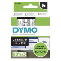 Dymo D1 - Selbstklebend - schwarz auf durchsichtig - Rolle (2,4 cm x 7 m)