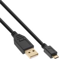 InLine Micro-USB 2.0 Kabel - USB-A ST an Micro-B ST - vergoldete Kontakte - 2m