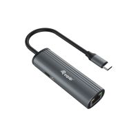 Equip USB-C-auf-RJ45-Gigabit-Netzwerk + PD-Adapter, USB Typ-C, 100 W, 10,100,1000 Mbit/s, Schwarz, Grau, RJ-45, USB 3.2 Gen 1 (3.1 Gen 1) Type-C, Aluminium
