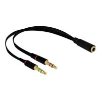 Delock Headsetadapter - 4-poliger Mini-Stecker weiblich zu mini-phone stereo 3.5 mm männlich