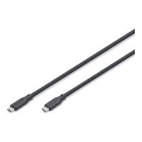 DIGITUS USB Silikon Kabel, USB4 Gen2, USB 20Gbps, 2m, schwarz