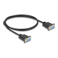 Delock Serielles RS-232-Kabel - DB-9 (W) schraubbar zu DB-9 (W)