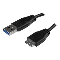 StarTech.com 1m schlankes SuperSpeed USB 3.0 A auf Micro B Kabel - St/St - USB 3.0 Anschlusskabel - USB-Kabel - Micro-USB Typ B (M)