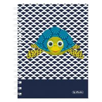 Herlitz 50039180, Abbildung, Blau, Weiß, A5, 100 Blätter, 70 g/m², Kariertes Papier