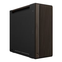 ASUS ProArt PA602 Wood Edition Modern Black - Metal Panel, Midi Tower, PC, Schwarz, Holz, ATX, DTX, EATX, micro ATX, Mini-DTX, Mini-ITX, Heimbüro, 18,5 cm