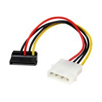 StarTech.com 15cm 4-Pin Molex auf SATA Kabel links gewinkelt - Stecker/Buchse - Netzteil - SATA-Stromstecker (M)