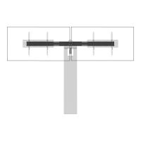 Vision VFM-F50_DL - Montagekomponente (Schiene) - für 2 Flachbildschirme - Aluminium - Schwarz - Bildschirmgröße: up to 218.4 cm (up to 86")