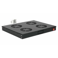 Equip Lüfter 19', 1HE, 4 Lüfter, RAL9005 Schwarz, Kühlgebläse, Schwarz, 4 Lüfter, 12 cm, 1U, Türkei