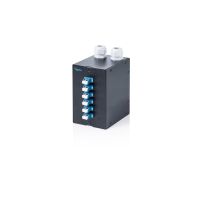 DIGITUS LWL Hutschienen verteiler, 6 Port, SC SX/LC DX, Schwarz