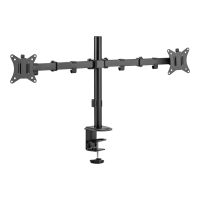 V7 Befestigungskit (Klammerbasis, 2 Gelenkarme, 2 VESA-Platten) - für 2 Monitore - Stahl - Bildschirmgröße: 43.2-81.3 cm (17"-32")